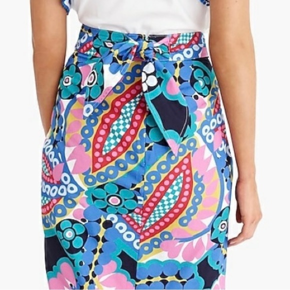 J Crew, Tie-back tulip skirt in Ratti® kaleidoscope floral size 4 - Picture 5 of 6